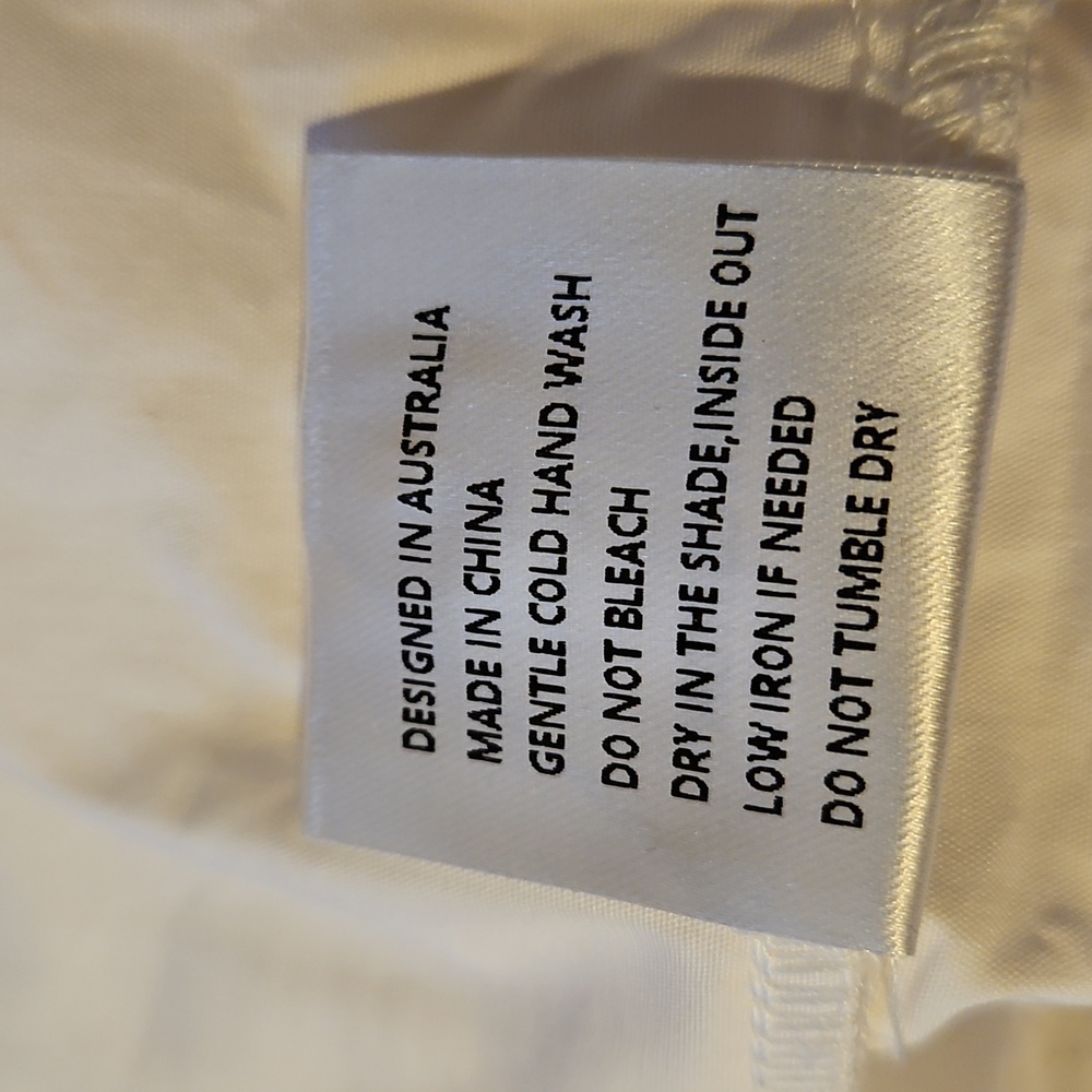 Maye Gracie Shirtdress Midi Maxi Dress White Cotton Cap Sleeves S Small NWT - Picture 12 of 12